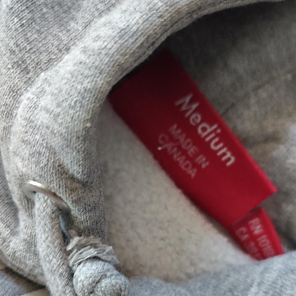 Gray Supreme Hoodie for Men - Picture 16 of 16